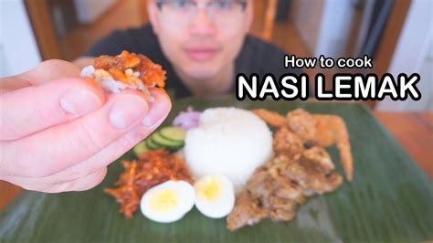 nasi le.ak|how to make nasi lemak.